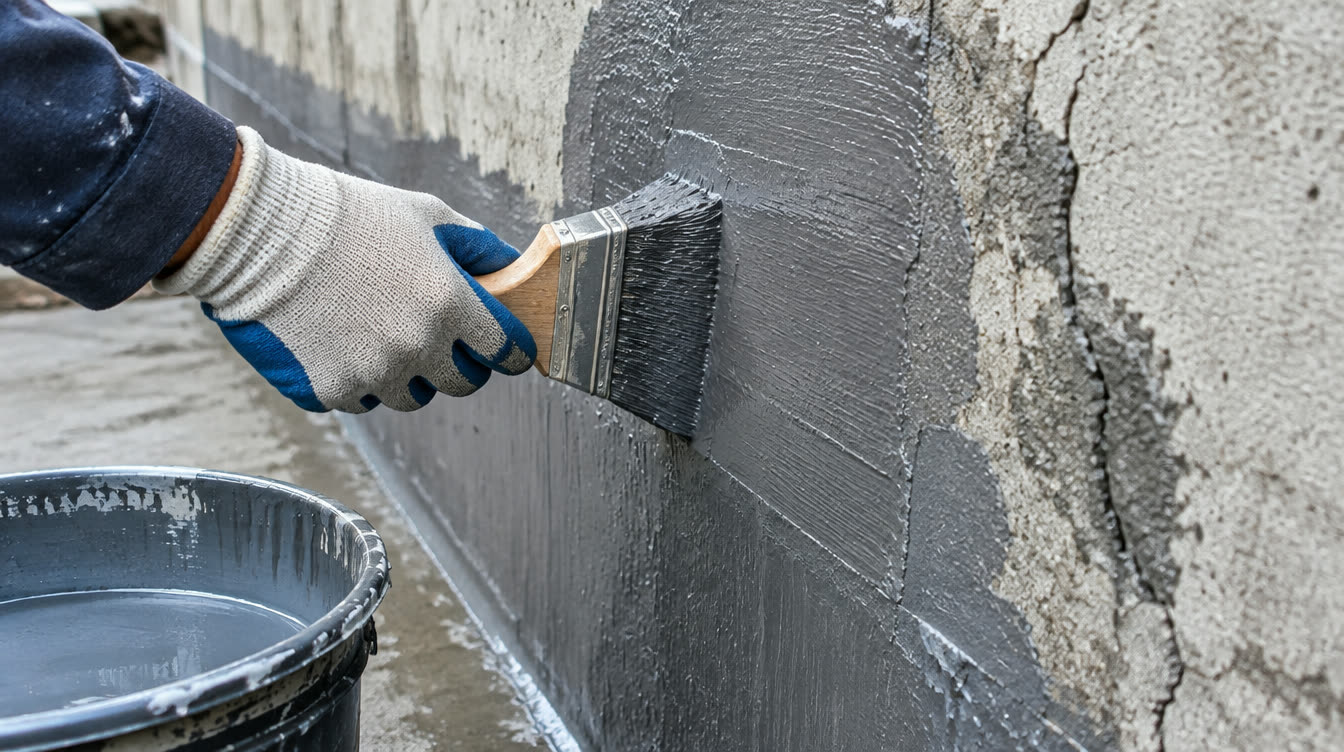 Waterproofing and concrete wall repair work in Vasai
